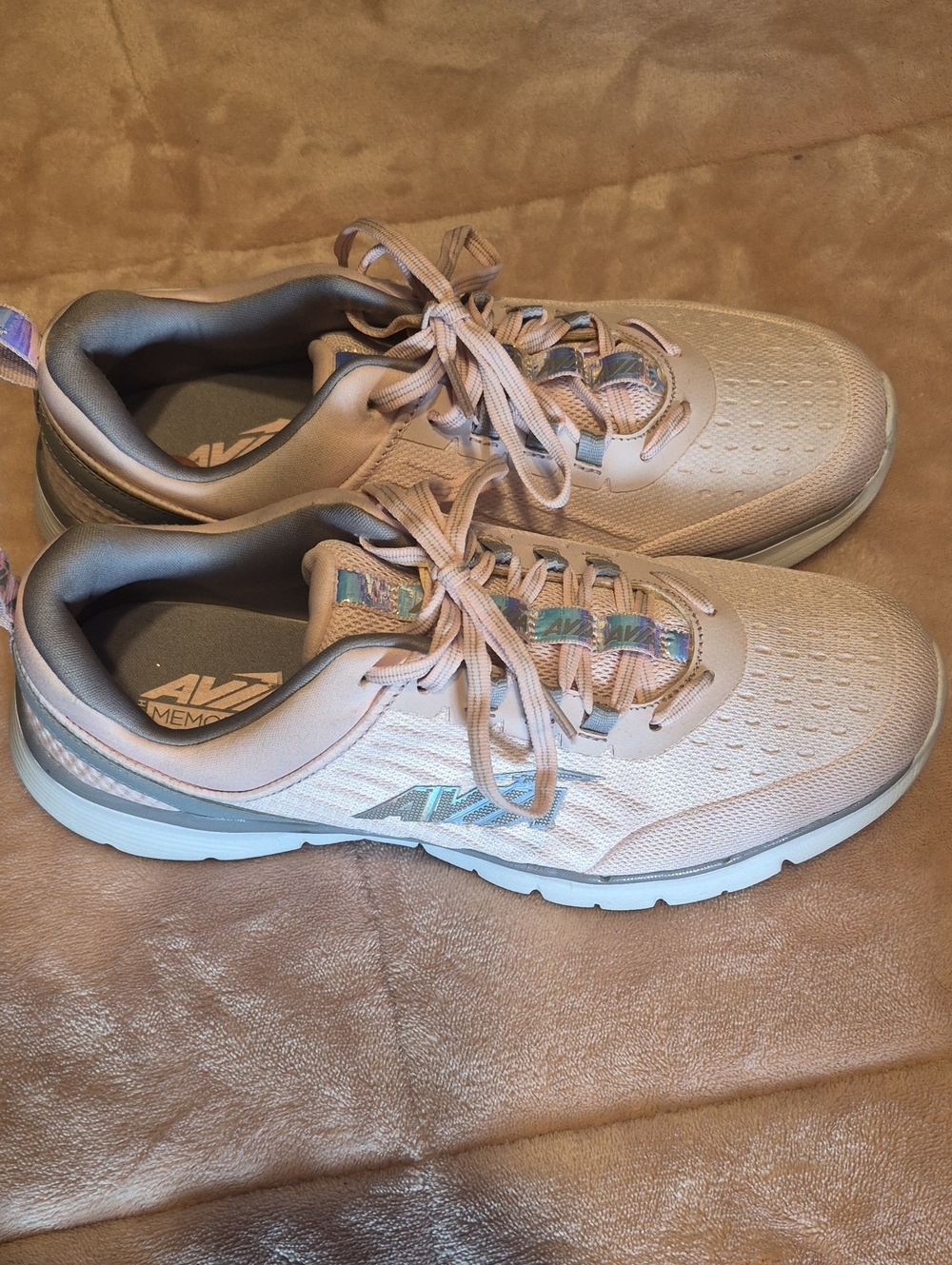 Avia Women's Light Pink Athletic Memory Foam  Sneakers